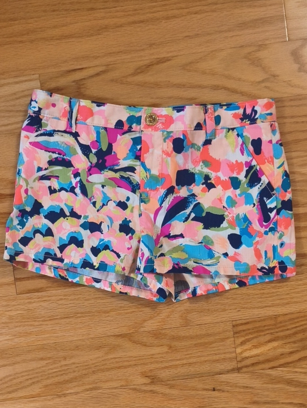 Lilly Pulitzer Girls Brushstrokes Shorts Size 12 NWOT